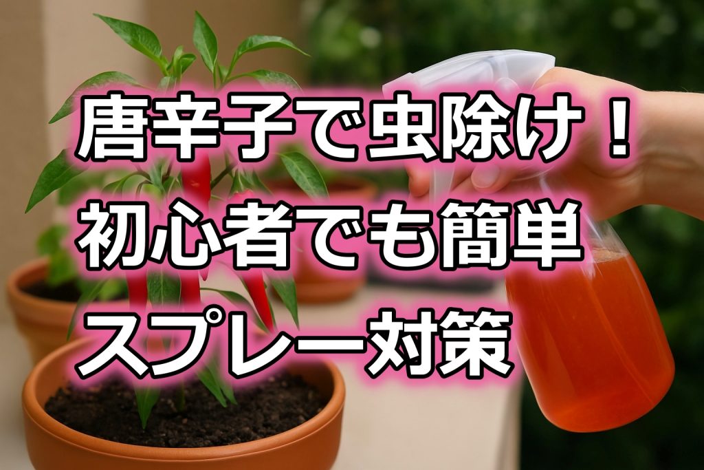 唐辛子で虫除け！ガーデニング初心者でも役立つ簡単スプレー対策